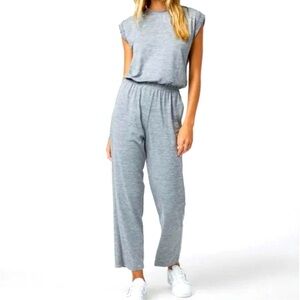Short Sleeve Lux Crew Neck T-Shirt Jumpsuit